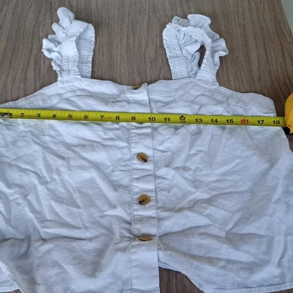 J. Crew Button-Front Tank with Ruffle Straps - Picture 11 of 15